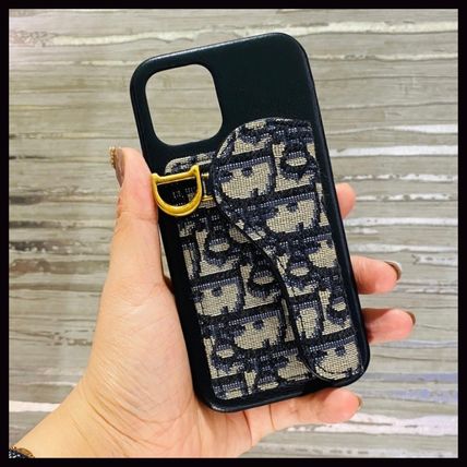 美品Dior iPhoneケース アイフォン15オブリーク サドル ネイビー Dior