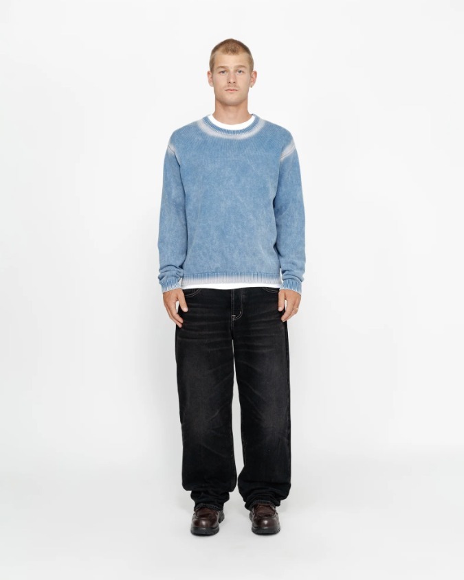 STUSSY】24fw FADED COTTON KNIT CREW (STUSSY/ニット・セーター