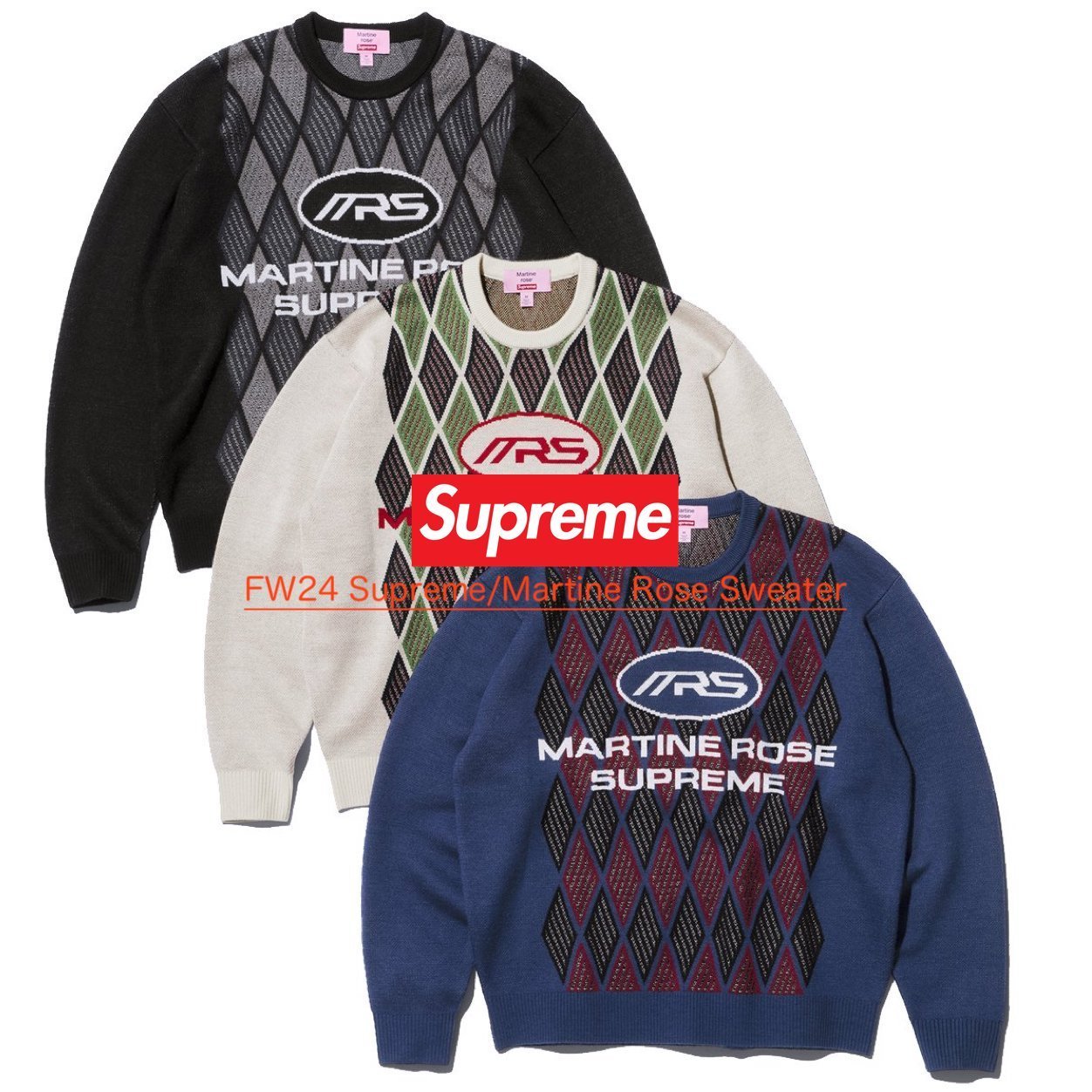 FW24 Supreme Martine Rose Sweater マーティンローズ セーター