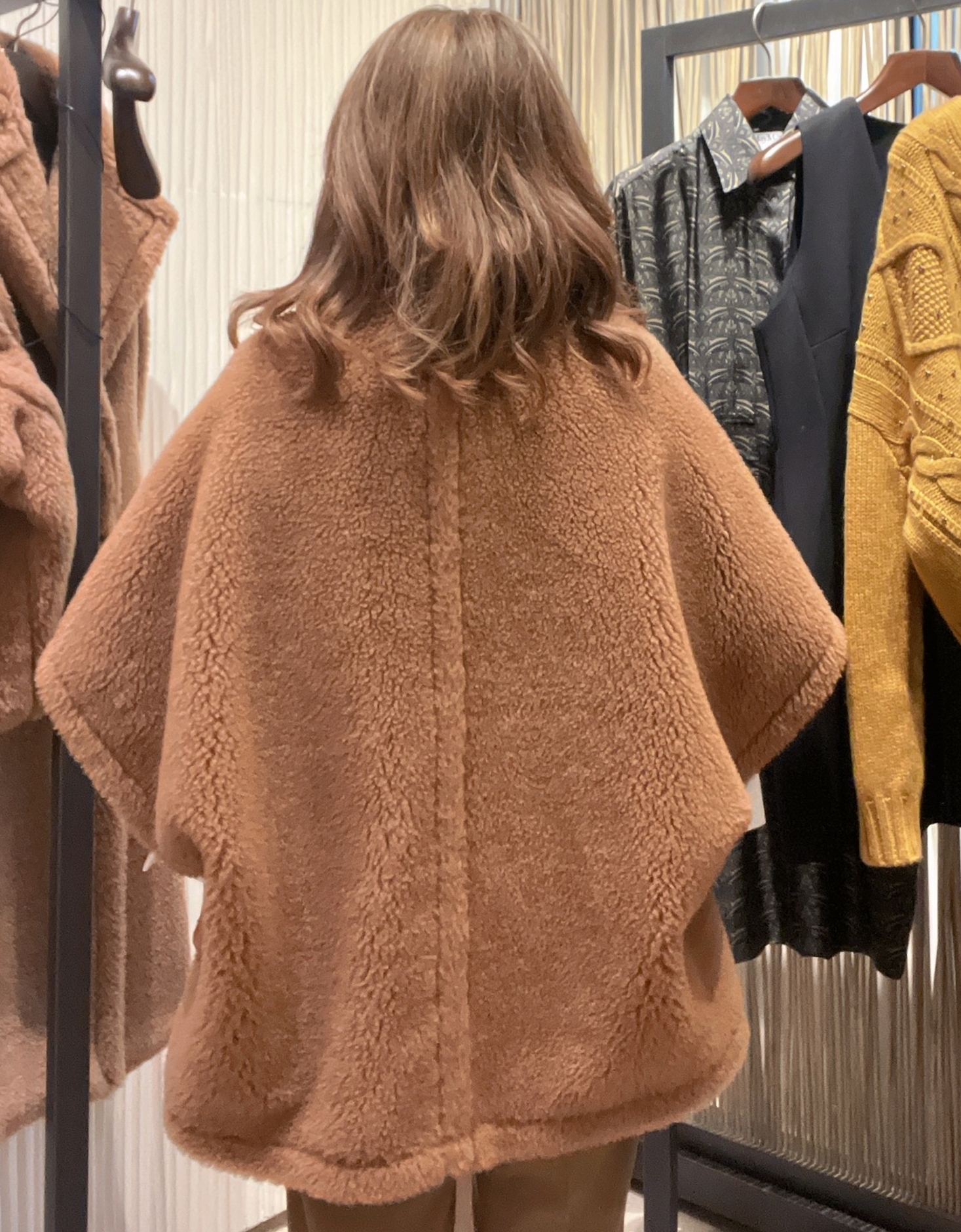 MaxMara【TEBE】最新作 テディベア ケープ キャメル☆関税込み (Max