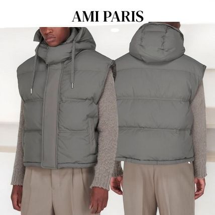 グレー（灰色）系 AMI PARIS(アミ パリス) ダウンジャケット(メンズ