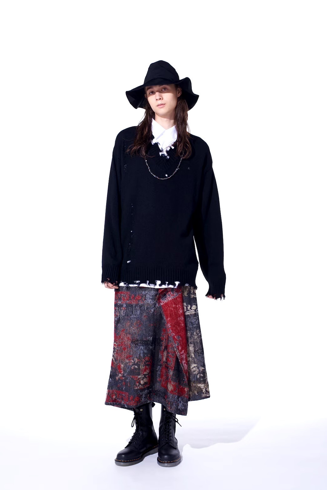 ダメージ加工】ヨウジヤマモト バルキーウールニット (Yohji Yamamoto