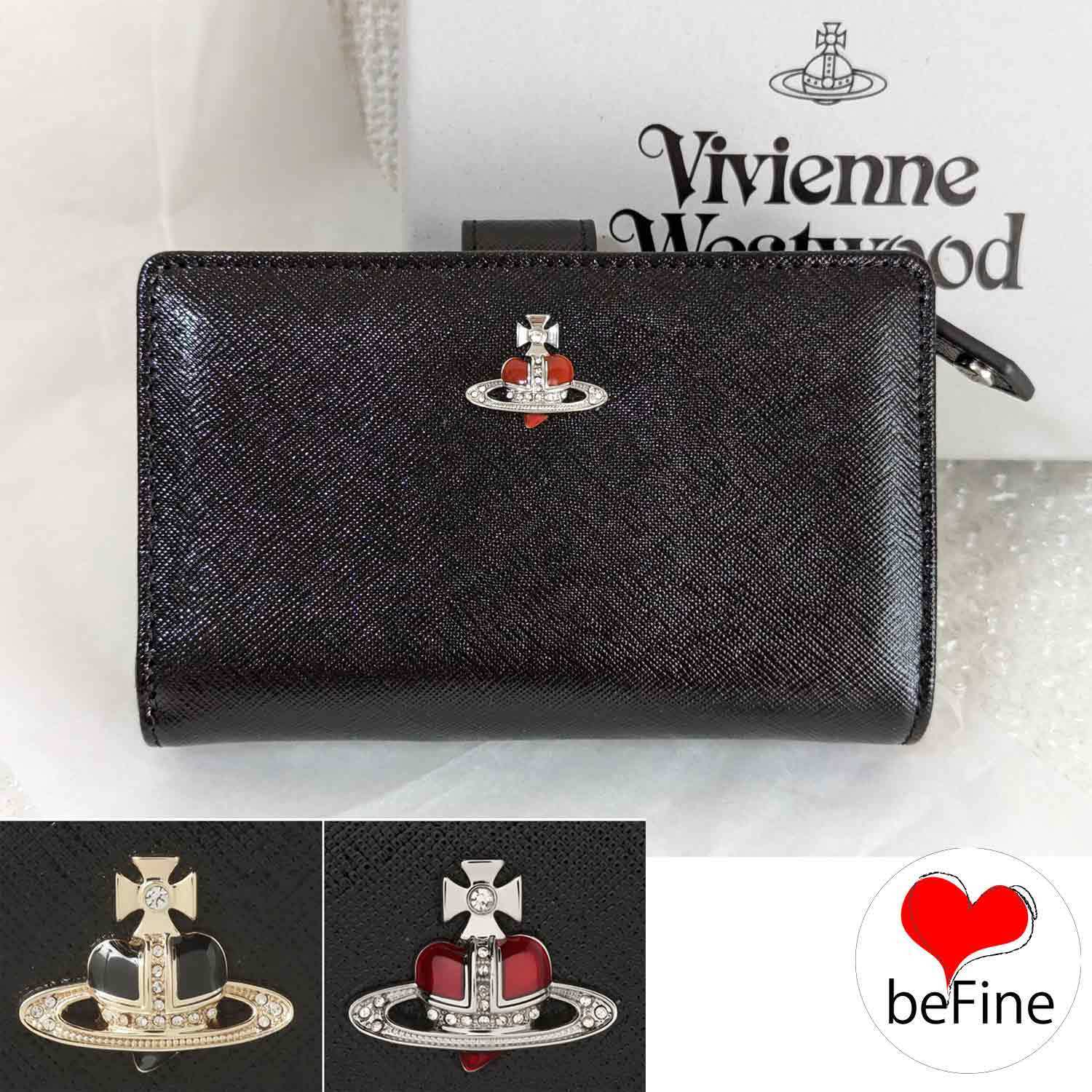 Vivienne Westwood ディアマンテ オーブ フラップ 二つ折り財布