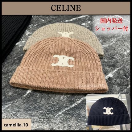 CELINE】トリオンフニットキャップ・ビーニー プレゼント (CELINE