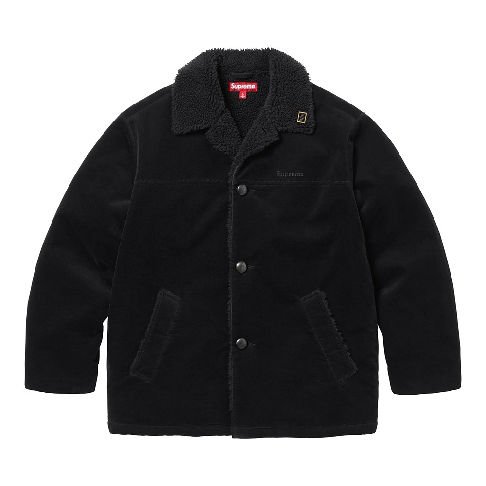 Supreme】Kindermann Uncut Corduroy Car Coat☆Black☆24FW
