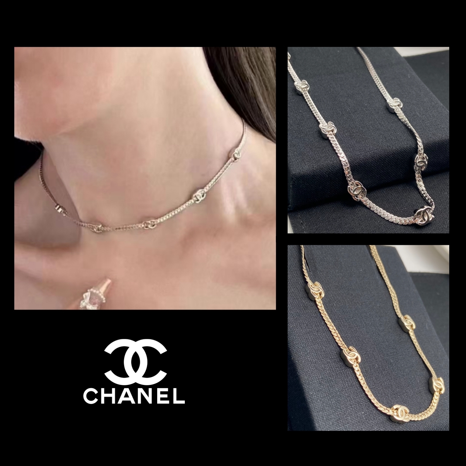 輝くCCマーク♡【 CHANEL 】 シャネル メタル チョーカー (CHANEL