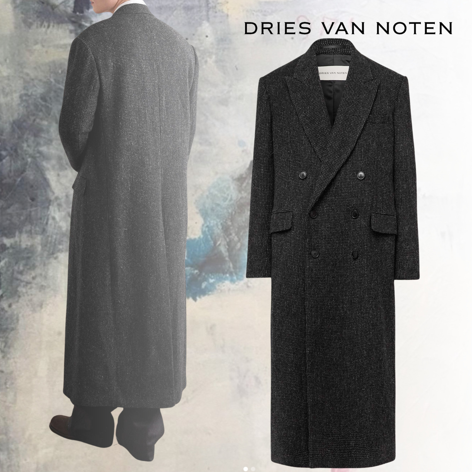 DRIES VAN NOTEN ドリスヴァンノッテン ツイードコート ロング (Dries