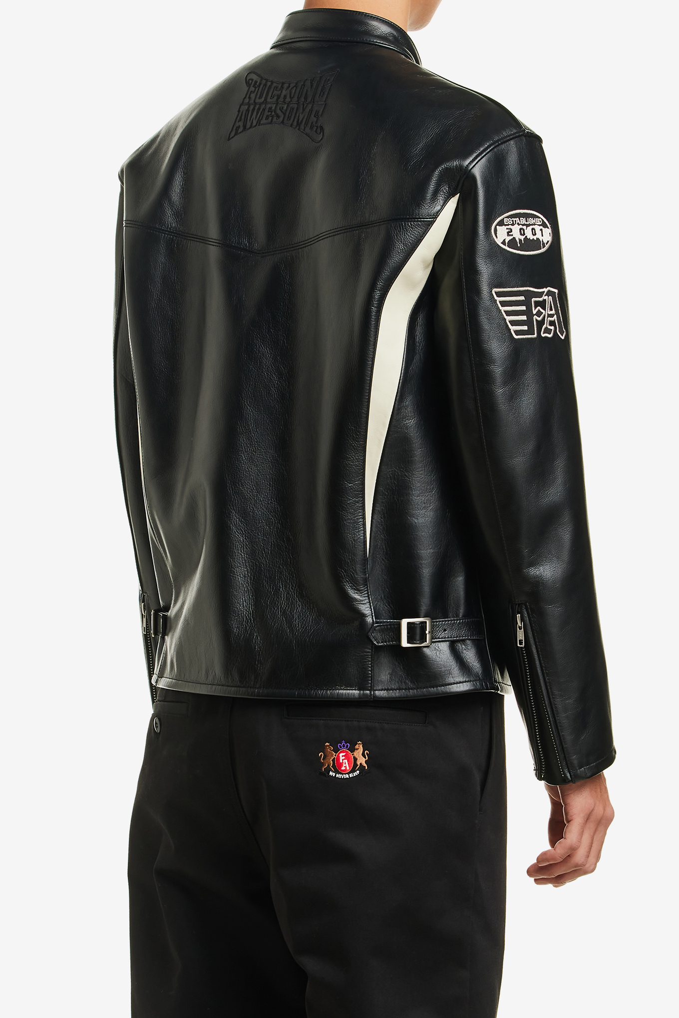FUCKING AWESOME】 FUCKING AWESOME LEATHER MOTO JACKET (Fucking