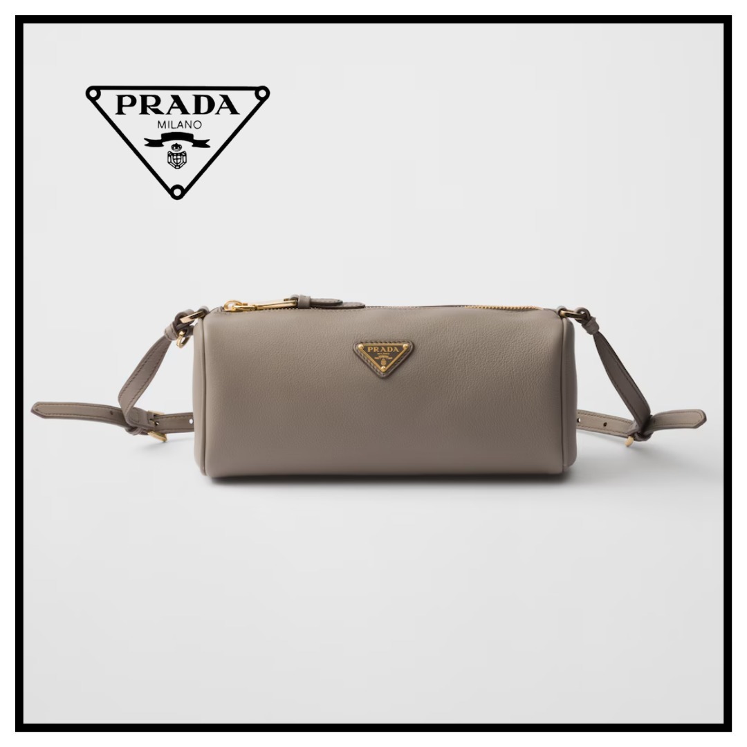 PRADA】レザー ポーチ☆1BC239_2CYS_F0572_V_OVO☆グレー (PRADA