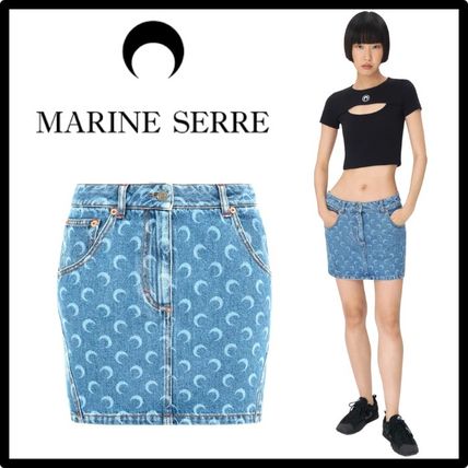 デニム MARINE SERRE(マリーンセル) ミニスカート(レディース) - 海外
