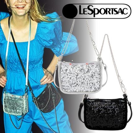 国内直営【LeSportsac】2WAY CHAIN MINI BAGコズミックシルバー