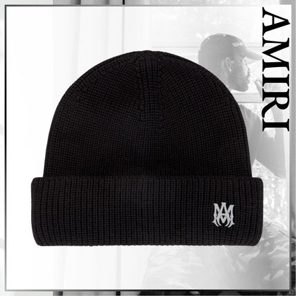 ブラック（黒）系 AMIRI(アミリ) ニットキャップ・ビーニー(メンズ