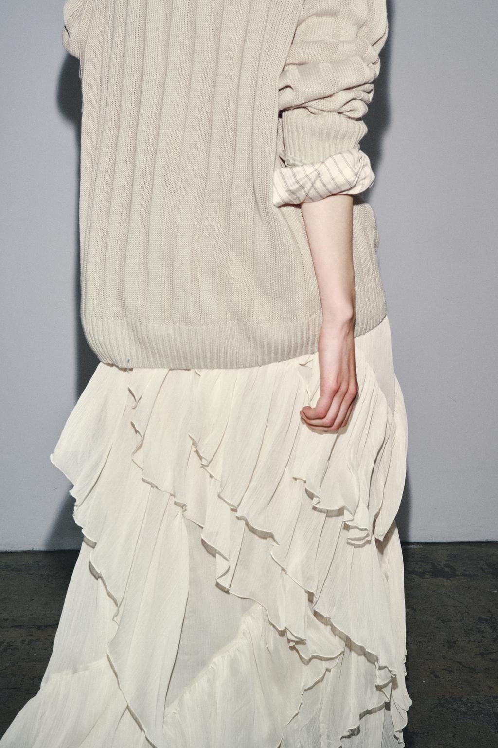 ☆ドイツ発*ZARA*新作*レイヤーラッフルガーゼスカート☆