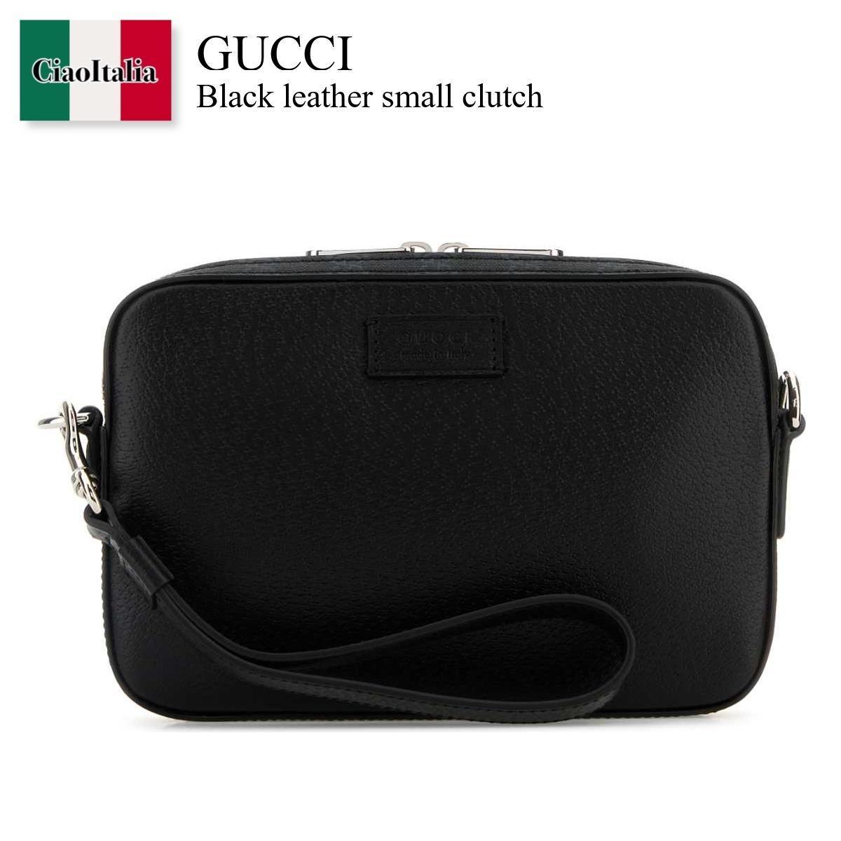 Gucci Black Leather Small Clutch (GUCCI/クラッチバッグ) 795465
