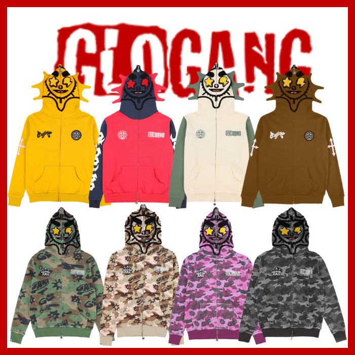送関込【GLOGANG】Full Zip Hoodie パーカーフーディー 8色 (Glo Gang