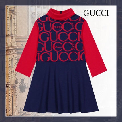 グッチ♡ワンピース24m レッド（赤）系 GUCCI(グッチ) キッズ