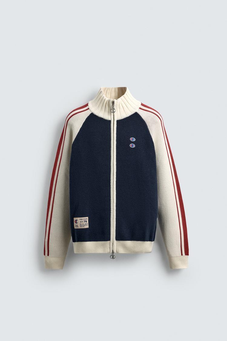 CHAMPION X ZARA カラーブロックバンド ニットジャケット (ZARA