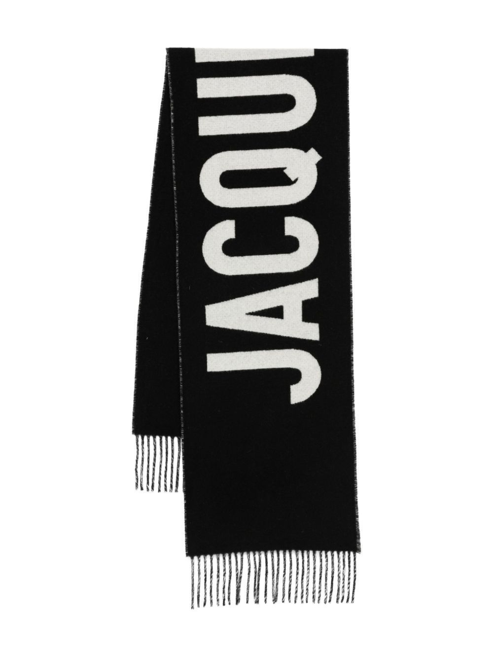JACQUEMUS ブラック ラウンドカーレマフラー スカーフ JACQUEMUS