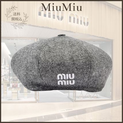 グレー（灰色）系 MiuMiu(ミュウミュウ) ベレー帽(レディース