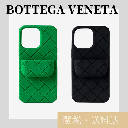 極美品】ボッテガヴェネタ iPhone15Pro ケース ストラップ グリーン