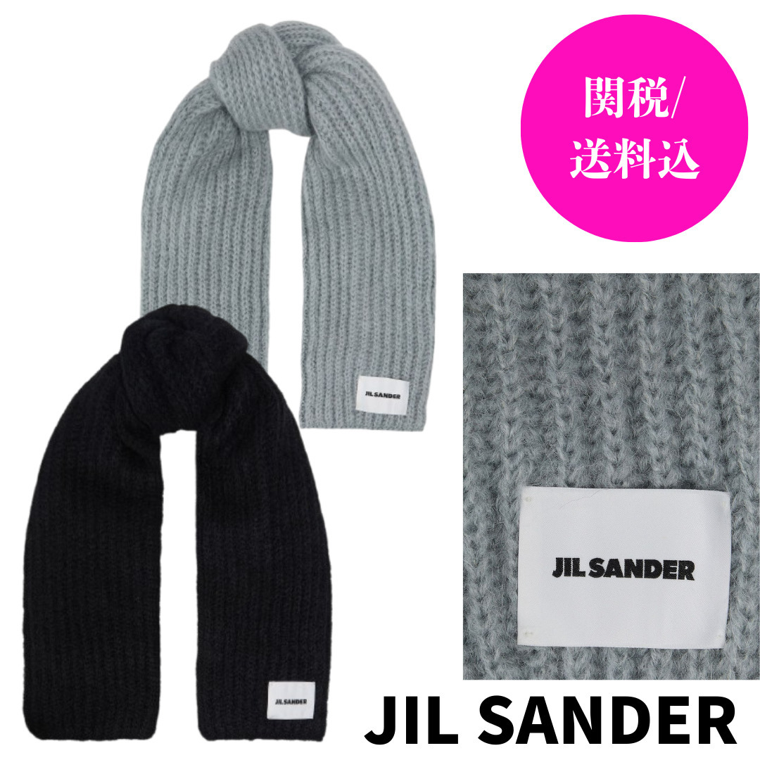 関税込】JIL SANDER リブ編みモヘア&ウール混 スカーフ