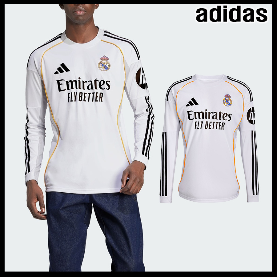 ☆adidas☆REAL MADRID 25/26 LONG SLEEVE HOME JERSEY☆追跡可