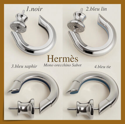 ブルー（青）系 HERMES Sabot(エルメス サボット) ピアス(メンズ