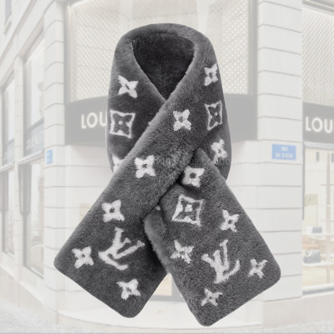 海外限定品☆ LV ふわふわマフラー リバーシブル◎ ユニセックス