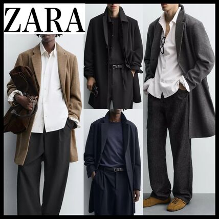 ブラック（黒）系 ZARA(ザラ) チェスターコート(メンズ) - ブランド