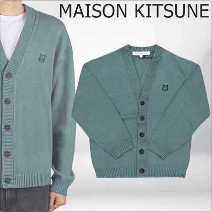 グリーン（緑）系 MAISON KITSUNE(メゾンキツネ) カーディガン(メンズ
