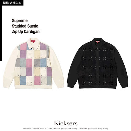 ジップアップ ブラック（黒）系 L Supreme(シュプリーム) カーディガン