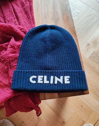 ネイビー（紺）系 CELINE(セリーヌ) ニットキャップ・ビーニー(メンズ