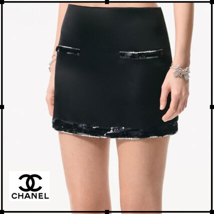 スパンコール CHANEL(シャネル) ミニスカート(レディース) - ブランド