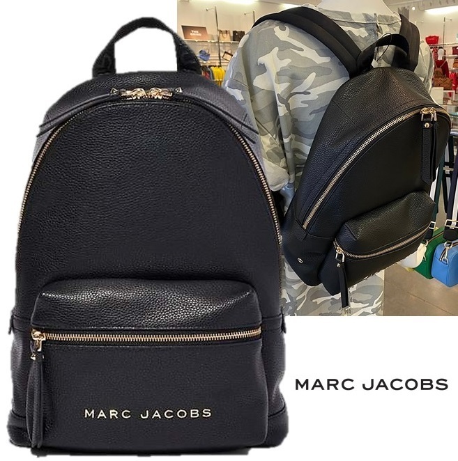 MARC JACOBS メタルロゴ レザー リュック ユニセックス (大) (MARC
