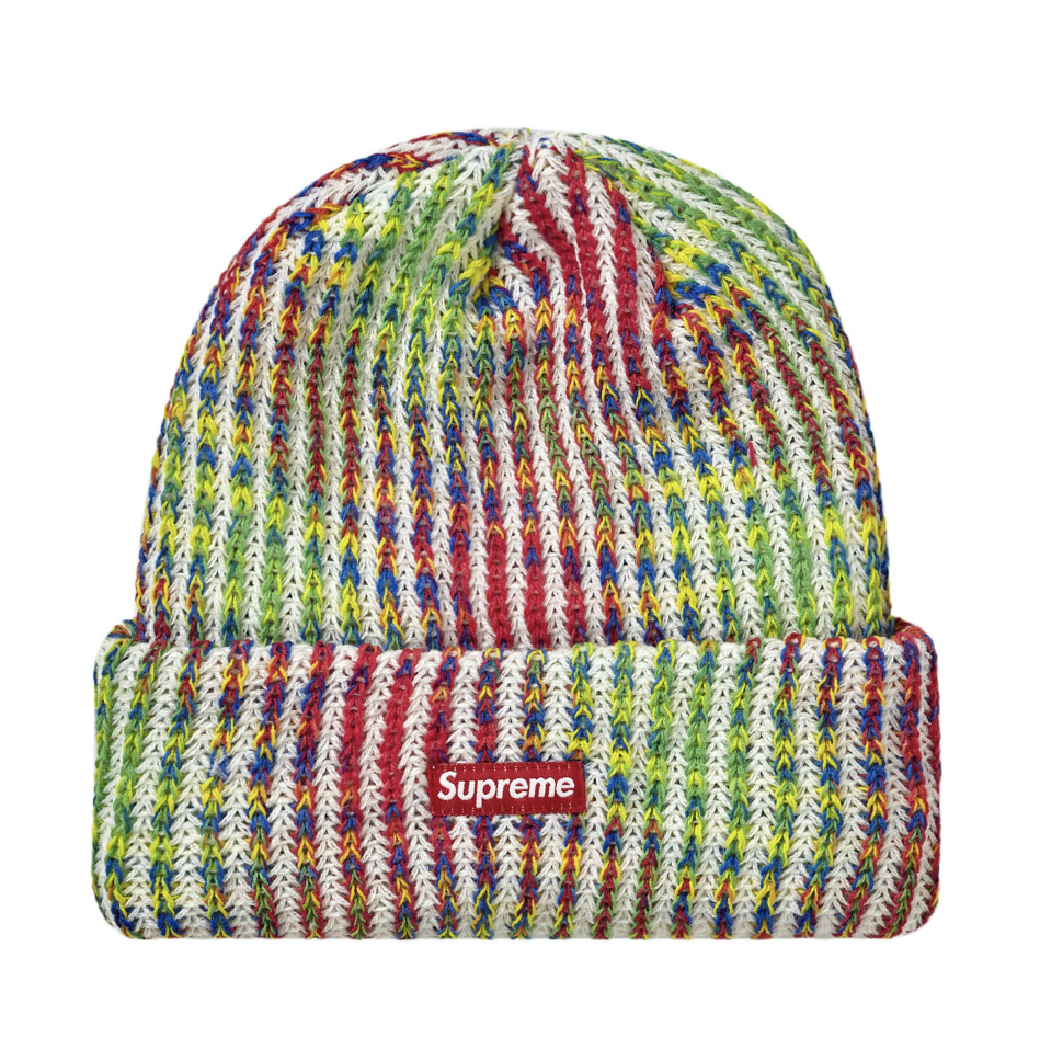 ☆21AW WEEK18☆Supreme Rainbow Knit Loose Gauge Beanie (Supreme