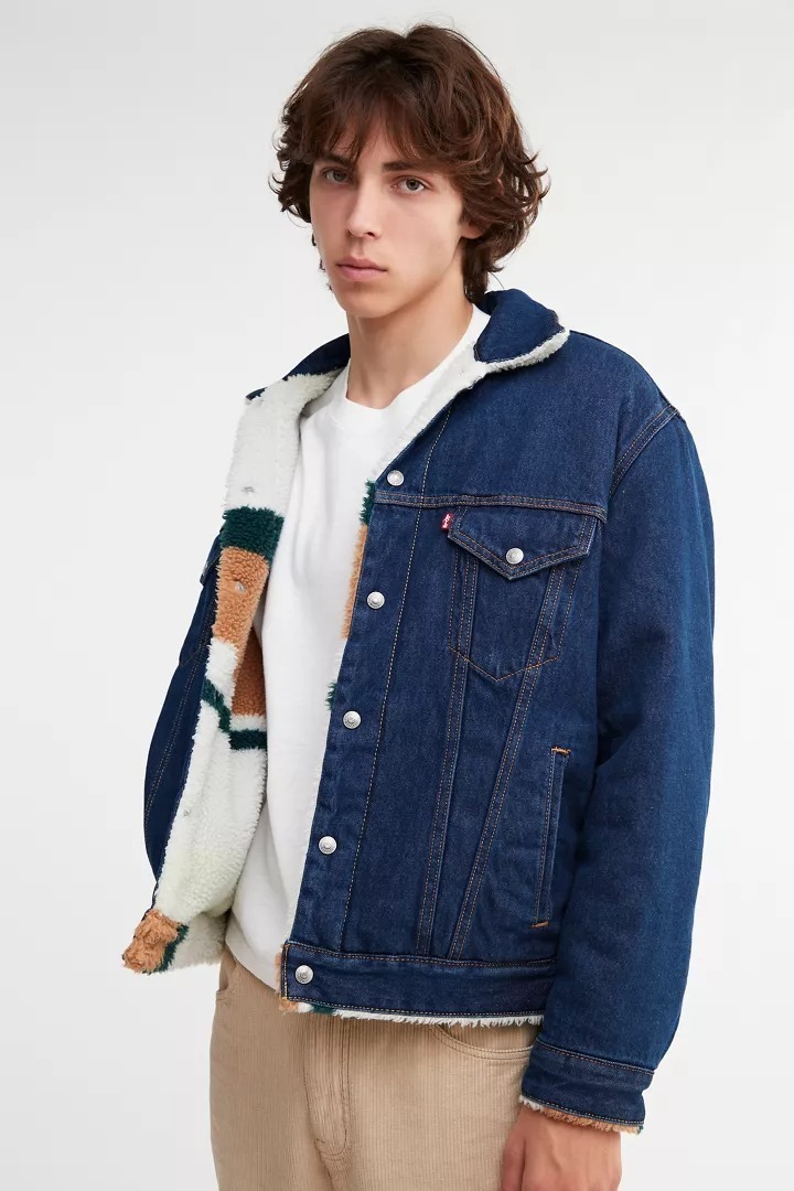 Levi's リバーシブル シェルパ デニム トラックジャケット (Levi's