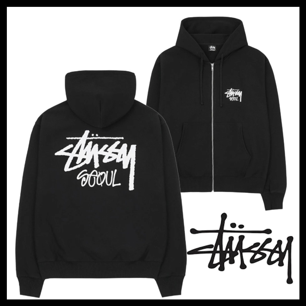 ☆関税込☆Stussy☆Stussy Stock Seoul Zip Hood Black 2022☆ (STUSSY