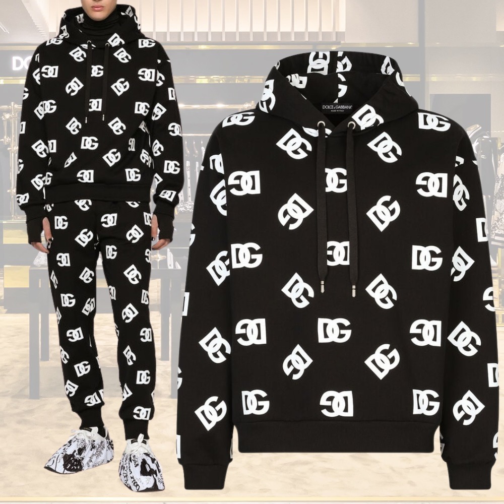 Dolce & Gabbana】スウェットパーカ DGオールオーバープリント (Dolce