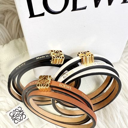LOEWE ブラックレザーバングル ブラック（黒）系 LOEWE(ロエベ
