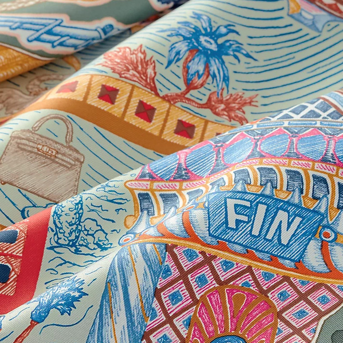 HERMES 最新作 お洒落スカーフ カレ 90 シルク Super Silk Quest
