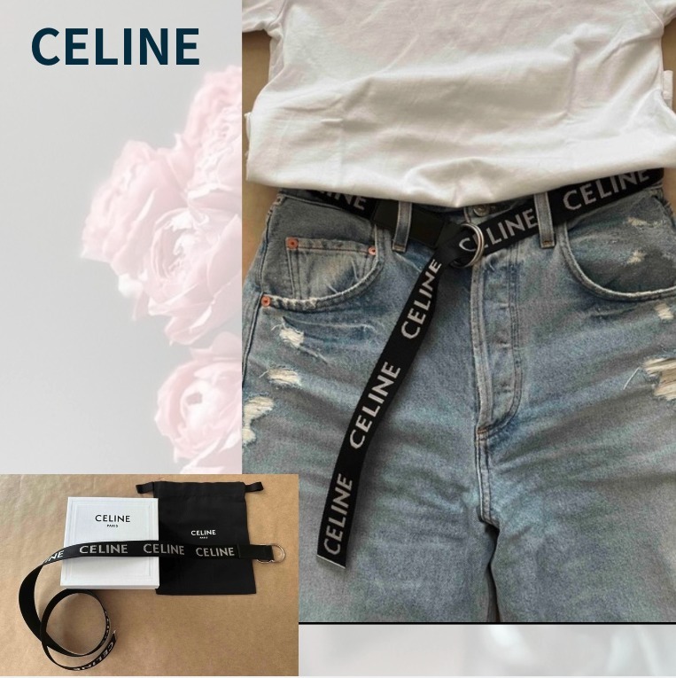 コーデのアクセントに☆CELINE☆ミディアム ダブルリングベルト