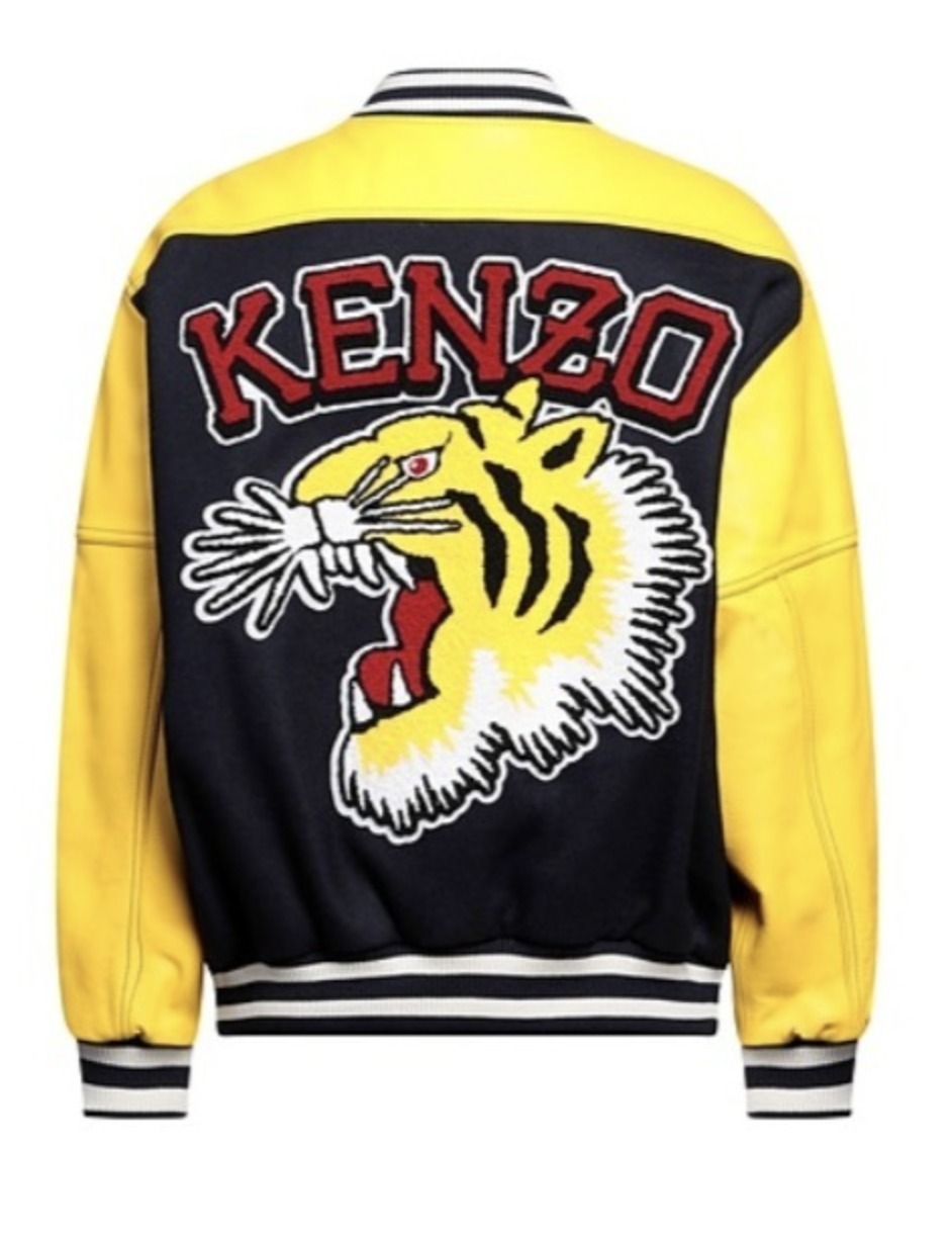 KENZO ケンゾー レザー タイガーロゴ ジャケット ブルゾン (KENZO