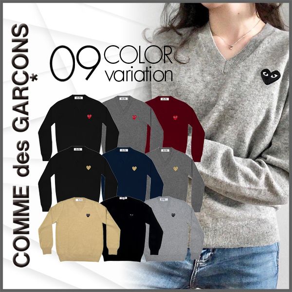 COMME des GARCONS】PLAY レディース ハートロゴ セーター (COMME des