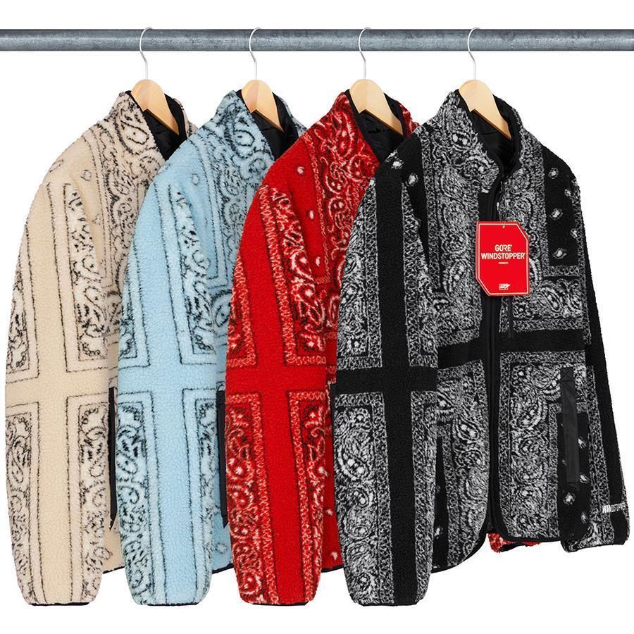 FW19 Supreme Reversible Bandana Fleece Jacket - バンダナ (Supreme
