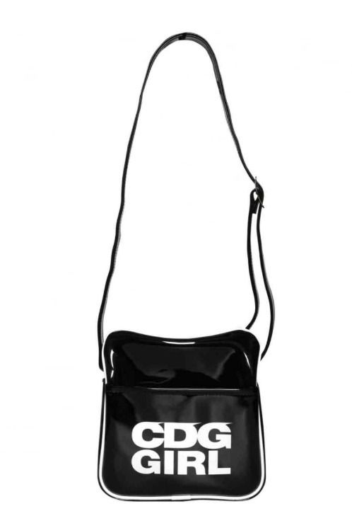COMME des GARCONS CDG GIRL ロゴ エナメル ショルダーバッグ (COMME
