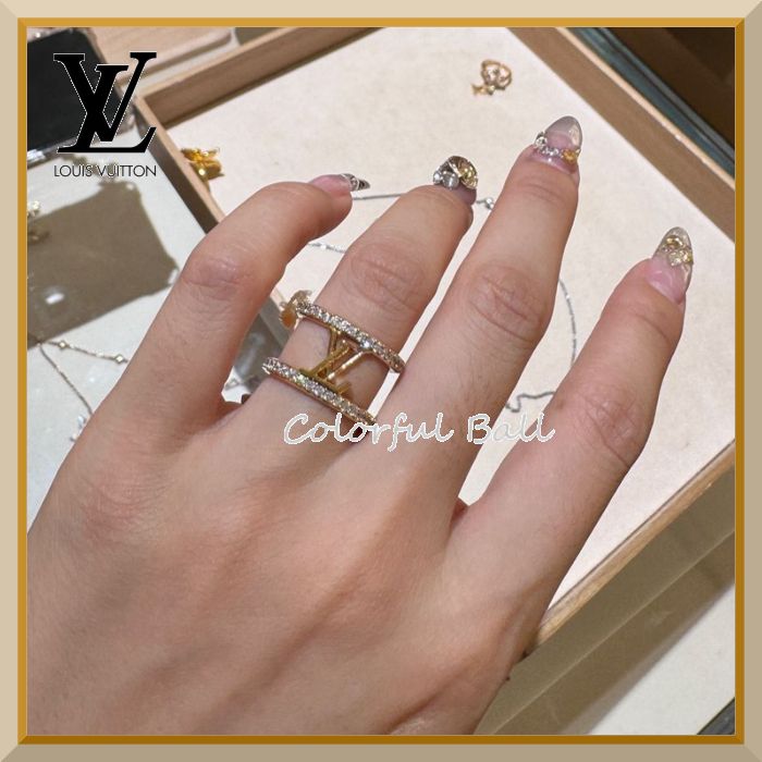 国内発送】Louis Vuitton リング LV アイコニック ストラス (Louis