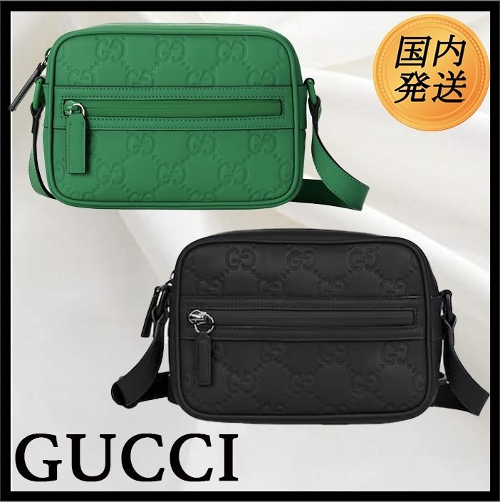 国内発送☆GUCCI】GG ラバーエフェクト ミニ ショルダーバッグ (GUCCI