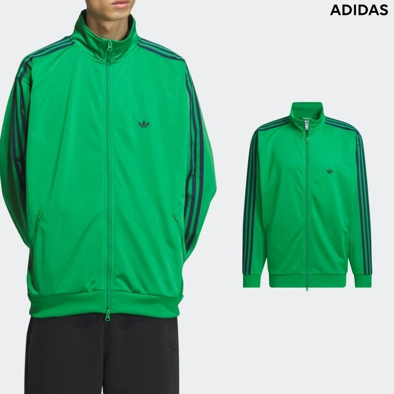 ADIDAS] トラックジャケット ジェンダーニュートラル グリーン (adidas