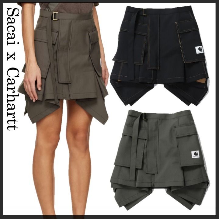 ◇Sacai サカイ◇Carhartt WIP カーハート コラボ ミニスカート (sacai