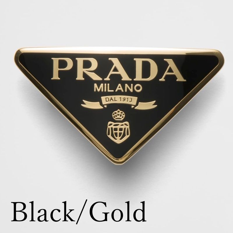 大人気ギフト】PRADA◇メタル ヘアクリップ バレッタ 三角ロゴ (PRADA